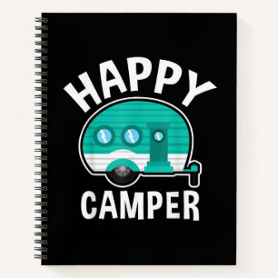 Glücklicher Camper Campingwagen Wohnwagen Lustiger Notizblock