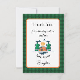 Glücklicher Camper Dankeschön-Karte Kinder Geburts Dankeskarte
