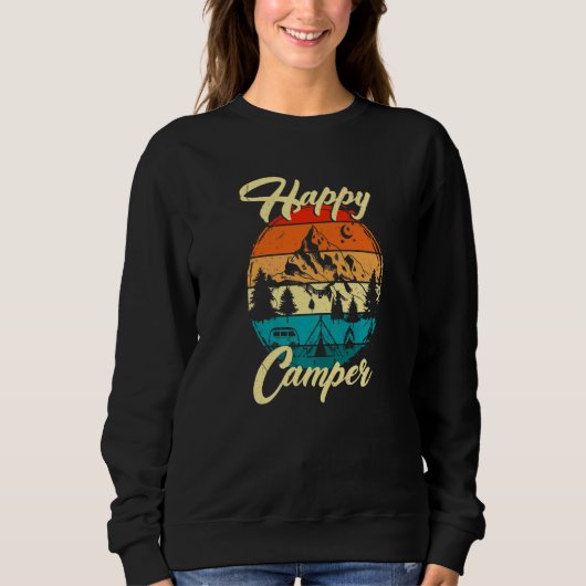 Glücklicher Camper für Sommercamping 1 Sweatshirt (Vorderseite)