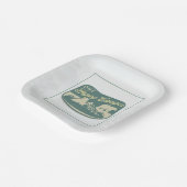 Glücklicher Camper, Gefallen Box, Abenteuer, Natio Pappteller (Gewinkelt)