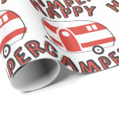 Glücklicher Camper Geschenkpapier (Rolleneckpunkt)