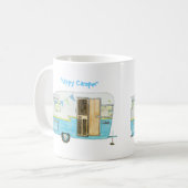 Glücklicher Camper Kaffeetasse (Vorderseite Links)