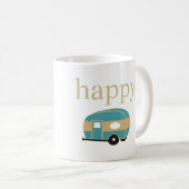 glücklicher Camper Kaffeetasse (VorderseiteRechts)