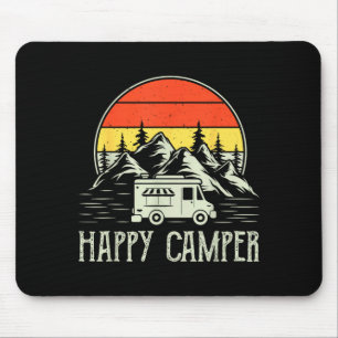 Glücklicher Camper Kleinkind Junge lustig vintage  Mousepad