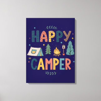 Glücklicher Camper Leinwanddruck