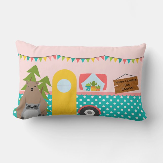glücklicher Camper Lendenkissen (Vorderseite)