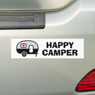 Glücklicher Camper lustiger Aufkleber für Fahrzeug Autoaufkleber