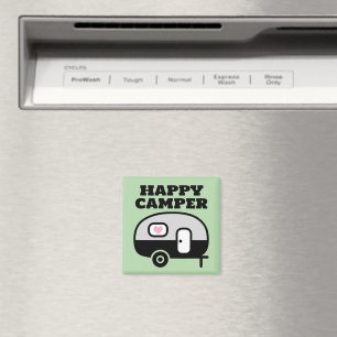 Glücklicher Camper lustiger Magnet für RV-Anhänger