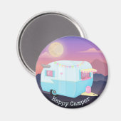Glücklicher Camper Magnet (Vorderseite/Rückseite)