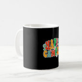 Glücklicher Camper-Marshmallow lustiger Wandern Ca Kaffeetasse (Vorderseite Links)