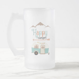 GLÜCKLICHER CAMPER MATTGLAS BIERGLAS
