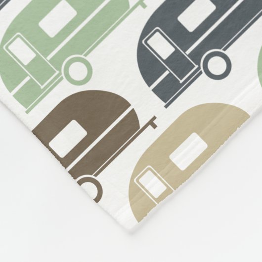 glücklicher Camper| Moderne Camper Blanket Retro B Fleecedecke (Ecke)