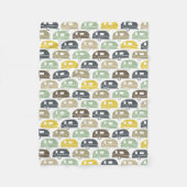 glücklicher Camper| Moderne Camper Blanket Retro B Fleecedecke (Vorderseite)