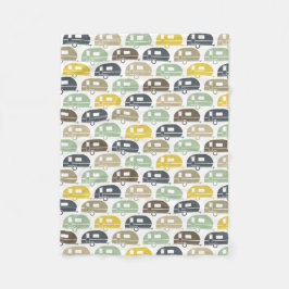 glücklicher Camper| Moderne Camper Blanket Retro B Fleecedecke