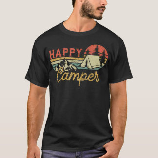 Glücklicher Camper Outdoor-Camping-Wandern Lustige T-Shirt