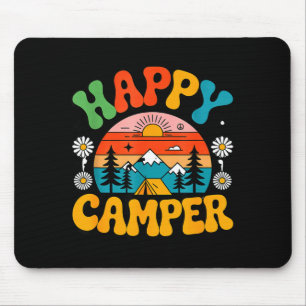 Glücklicher Camper Outdoor-Natur-Abenteuer-Design  Mousepad