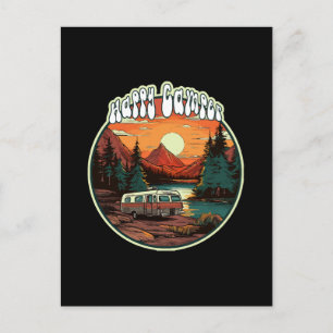 Glücklicher Camper Postkarte