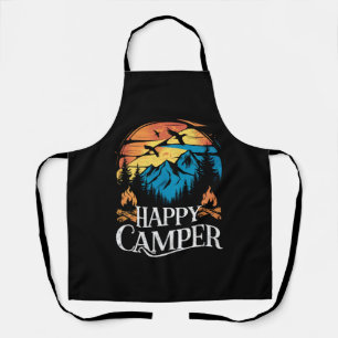 Glücklicher Camper Retro Vintage passendes Camping Schürze