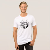 Glücklicher Camper-Shirt - Grau Tri-Blend Shirt (Vorderseite voll)