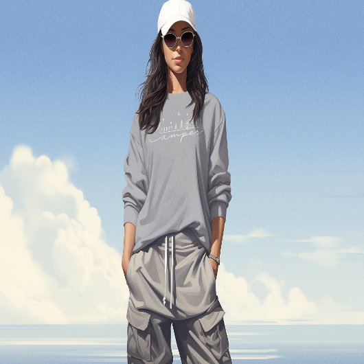 Glücklicher Camper Silhouette Sweatshirt