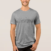 Glücklicher Camper Silhouette Tri-Blend Shirt (Vorderseite)