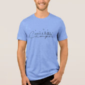 Glücklicher Camper-Silhouette Tri-Blend Shirt (Vorderseite)