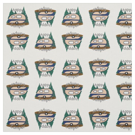 glücklicher Camper Stoff (Muster)