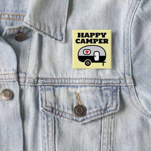 Glücklicher Camper süßer Knopf für RV Besitzer Button (Beispiel)