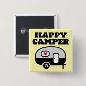 Glücklicher Camper süßer Knopf für RV Besitzer Button (Vorne & Hinten)