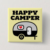 Glücklicher Camper süßer Knopf für RV Besitzer Button (Vorderseite)