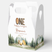 Glücklicher Camper Teddybär 1. Geburtstag Geschenkschachtel (Geöffnet)