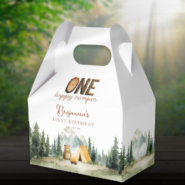 Glücklicher Camper Teddybär 1. Geburtstag Geschenkschachtel