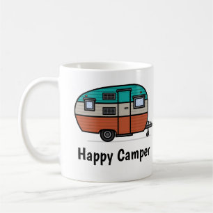 Glücklicher Camper, Text hinzufügen, Kaffee-Tasse Kaffeetasse