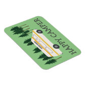 GLÜCKLICHER CAMPER Vanlife Wohnmobil Camping Bäume Magnet (Rechte Seite)