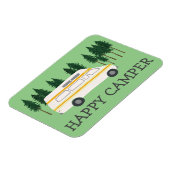 GLÜCKLICHER CAMPER Vanlife Wohnmobil Camping Bäume Magnet (Linke Seite)