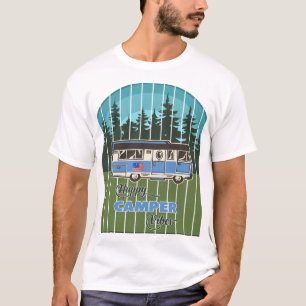 Glücklicher Camper-Vibes Vintage-RV-Trip T-Shirt