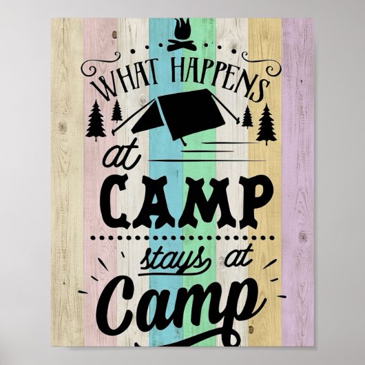 Glücklicher Camper, was im Lager passiert Poster (Vorne)