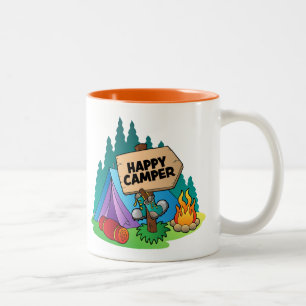 Glücklicher Camper Zwei-Ton-Tasse Zweifarbige Tasse