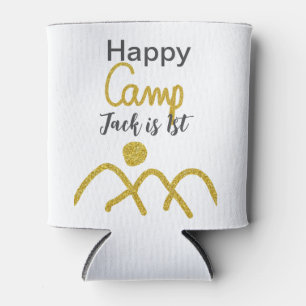 Glücklicher Camping-Camper ein Geburtstag Kinder g Dosenkühler