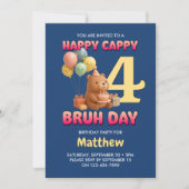 GLÜCKLICHER CAPPY-GEBURTSTAG Individuelle Kapybara Einladung (Vorderseite)