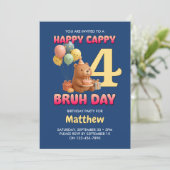 GLÜCKLICHER CAPPY-GEBURTSTAG Individuelle Kapybara Einladung (Stehend Vorderseite)