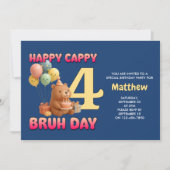 GLÜCKLICHER CAPPY-GEBURTSTAG Individuelle Kapybara Einladung (Vorderseite)