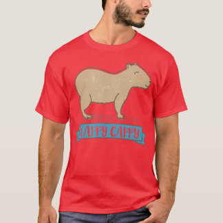 Glücklicher Cappy Retro Vintage Capybara T-Shirt