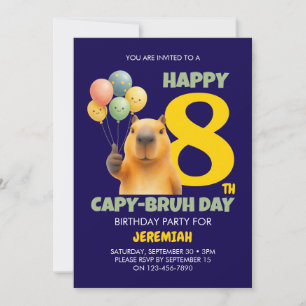 GLÜCKLICHER CAPY BRUH-GEBURTSTAG Individuelle Capy Einladung