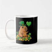 Glücklicher Capyra St. Patrick's Day Kleeblatt Lep Kaffeetasse (Links)