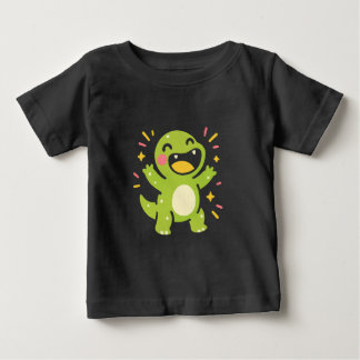 Glücklicher Cartoon-Dinosaurier Baby T-shirt