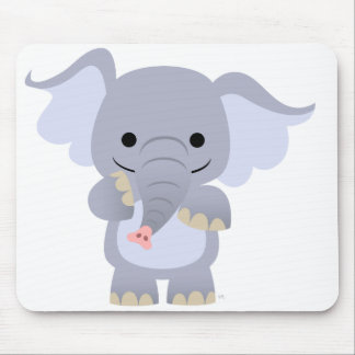 Glücklicher Cartoon-Elefant Mousepad