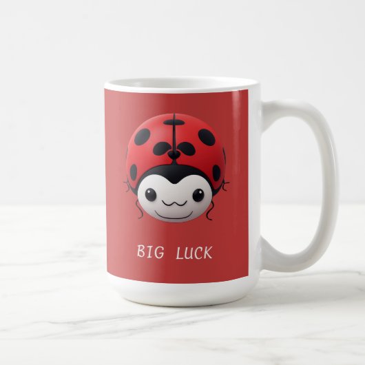 Glücklicher Cartoon-Marienkäfer als Geschenk Kaffeetasse (Rechts)