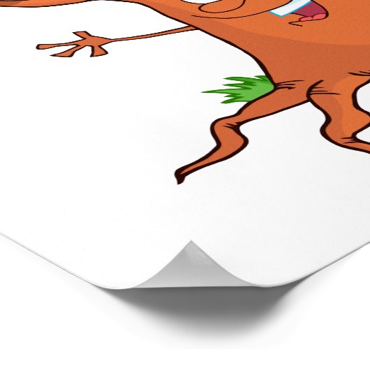 glücklicher Cartoon Poster (Ecke)