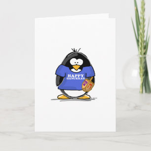 Glücklicher Chanukka-Pinguin Feiertagskarte
